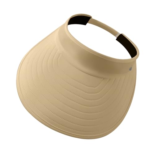 Image of WANDER Sun Visor Hats for Women Wide Brim UV Protection Adjustable Large Golf Beach Cap Packable Travel Sport Visor