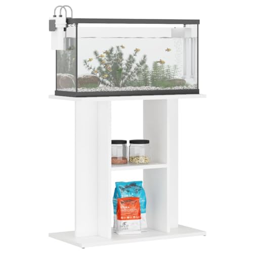 Tomostar Support pour Aquarium, Meuble pour Aquarium Meuble de Base Table d'aquarium blanc 60x30x60 cm bois d'ingénierie
