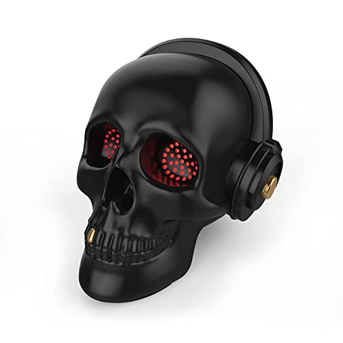YSEECHENS Enceinte Bluetooth en forme de tête de mort - Design squelette unique - Sans fil - Avec...