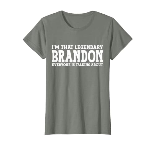 Brandon Personal Name Funny Brandon T-Shirt, Women, Olive Heather, XX-Large