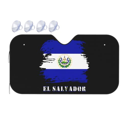Parasol de coche para evitar el volante caliente con bandera de El Salvador