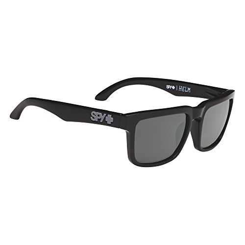 Spy Optic Helm Black-Happy Gray Green Square Sunglasses, 57 mm