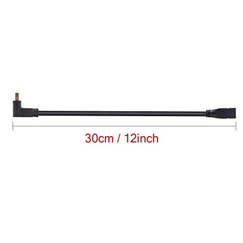 Duttek 30Cm 90 Degree Mini Displayport Male To Mini Displayport Dp Female Extension Cable (Mini Dp Male To Mini Dp Female Adapter) For Imac & Led Cinema Display (Down Angled) #TOP3