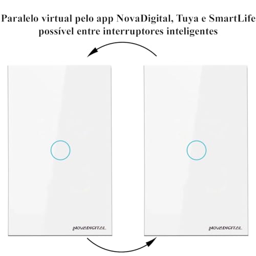 Interruptor Touch Led 1 Botão Lite Wi-fi Novadigital Smart Home Google Home Alexa Automação Residenc