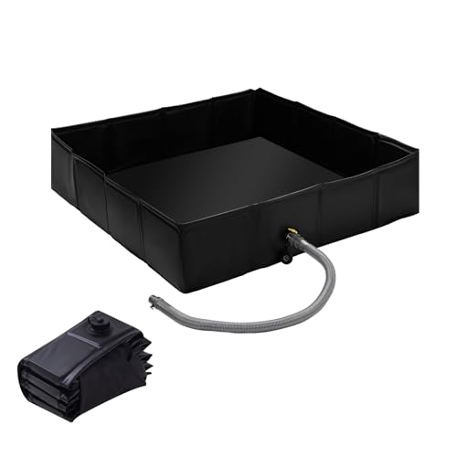 Wintogo Portable Shower Pan Foldable Shower Base & Basin Floor with Detachable Drain Pipe Ideal for RV Outdoor Indoor Shower Stall Enclosures (41 X 41 X10 INCH)