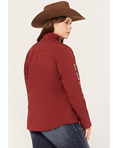 Ariat Women's Serape Print New Team Softshell Jacket Plus Red 2X Us #TOP3