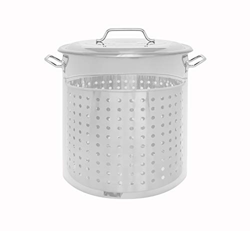 image for CONCORD Stainless Steel Stock Pot w/Steamer Basket. Cookware great for