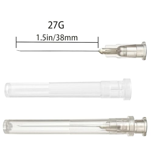 Image of 100 PCS 27 Gauge 1.5 in for Lab Accessories, Individually Packaged | Luer Lock Dispensing Liquids