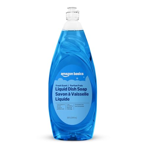 Amazon Basics Dish Soap, Fresh Scent, 50 fl oz, Pack of 1, Packaging May Vary