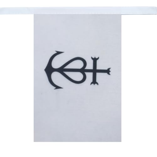 Image of AZ FLAG Camargue Cross 6 meters BUNTING Flag 20 flags 9'' x 6'' - Camargue in France STRING flags 15 x 21 cm