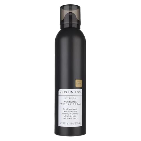 Kristin Ess Dry Texture Hair Spray | Volumizing & Texturizing Styler, Ultra-light Hold Hairspray for Curls, Waves, & Fine Hair | Soft Matte Finish, Fresh Pear Fragrance, 7 oz Cover