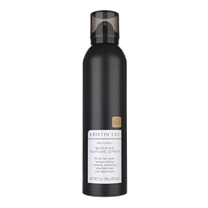 Kristin Ess Dry Texture Hair Spray | Volumizing & Texturizing Styler, Ultra-light Hold Hairspray for Curls, Waves, & Fine Hair | Soft Matte Finish, Fresh Pear Fragrance, 7 oz