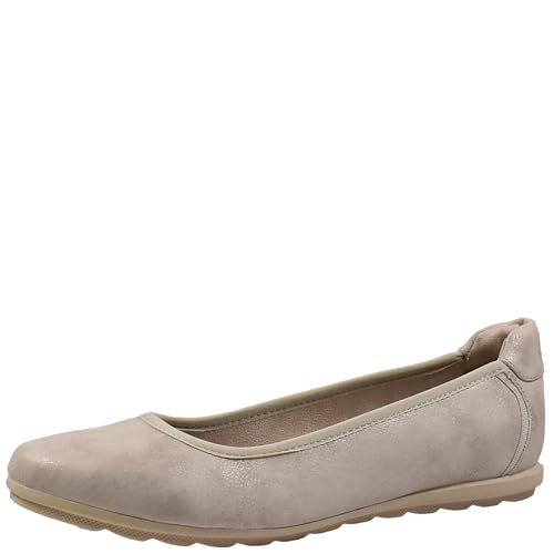 s.Oliver Damen Ballerinas aus Kunstleder Elegant, Beige (Beige), 38 EU