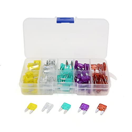100Pcs 20A 25A 30A 35A 40A ATM Auto Car Truck Boat SUV Mini Blade Type Fuse Kit