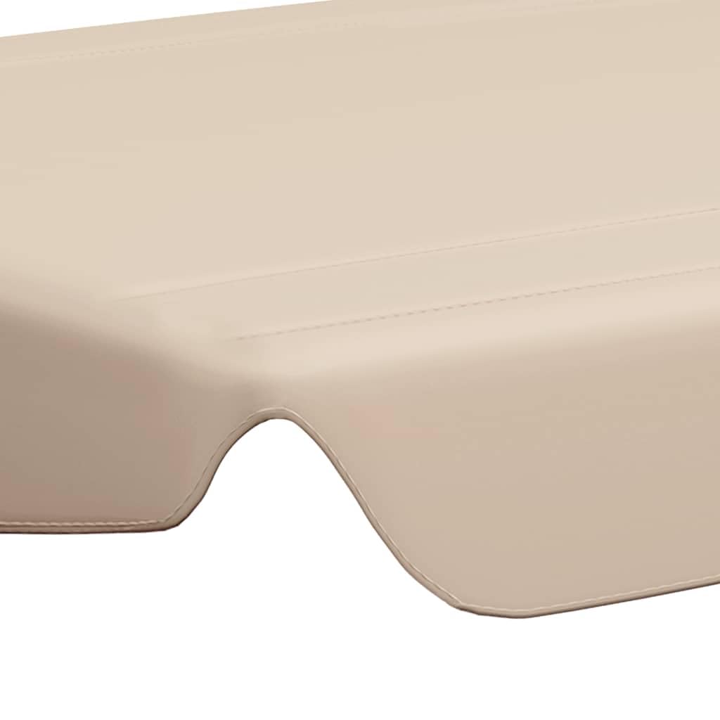 vidaXL Dosel de Repuesto Columpio de Jardín Mecedora Capota Reemplazo Cubierta Toldo Tapa Parasol Sombrilla Patio Beige 188/168x145/110 cm