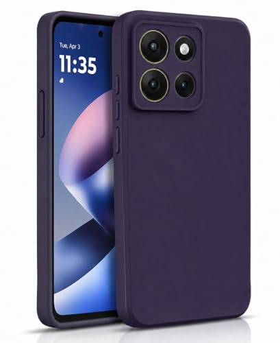 Image of FIRST MART Matte Silicone Back Cover for Motorola G37 Power - Purple