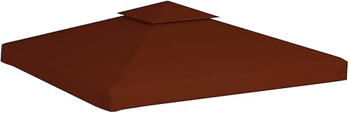 Miniatura 2 de Gazebo de 2 niveles, glorieta de techo rígido, glorieta de césped, glorieta de patio, kiosco de cochera, glorieta de cubierta, cenador de camping,