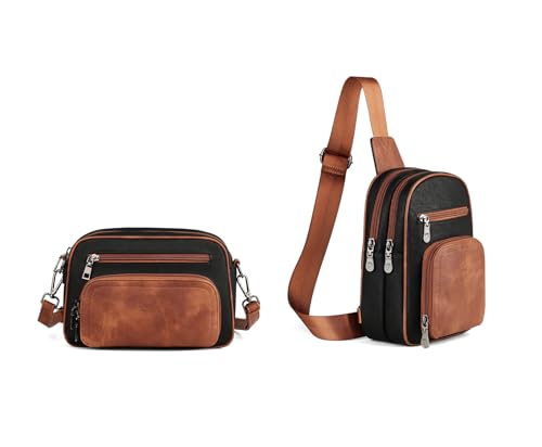 FADEON Crossbody Bags for Women & Sling Bag Brown Collection