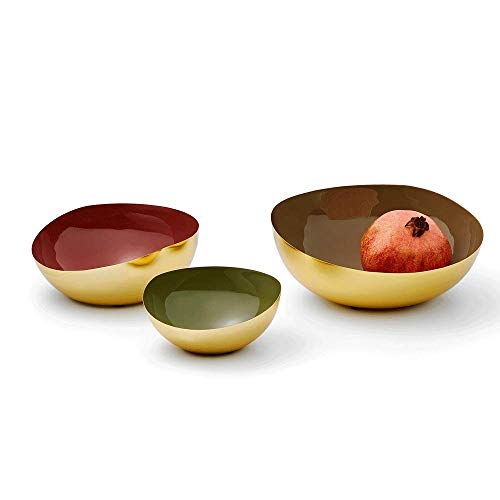 Preisvergleich Produktbild Philippi Elise Schale M Eisen, Gold beschichtet, emailliert, 20 (d) cm