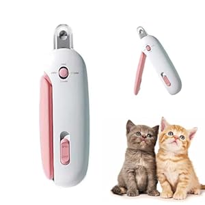 ZORTVUL Cortaúñas Profesional Para Perros, Con Luz Y A Prueba De Salpicaduras, Dispositivo De Protección Para Mascotas, Perros Y Gatos, Cortaúñas Con Lima Para Mascotas Pequeñas Medianas