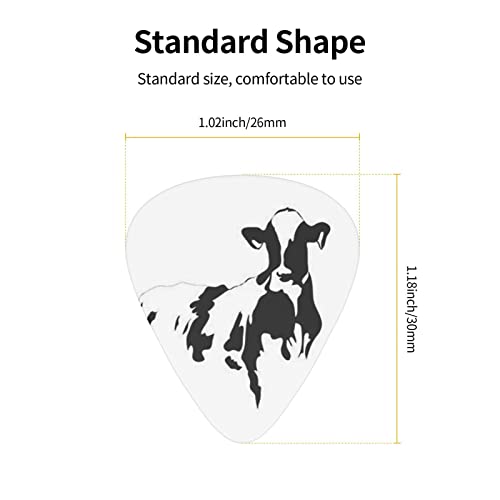 Lot de 12 médiators en forme de vache noir et blanc, 0,46 mm/0,71 mm/0,96 mm d’épaisseur pour guitares électriques… - Les Beatles, Paul McCartney, John Lennon, RIngo Starr, George Harrison Lot de 12 médiators en forme de vache noir et blanc, 0,46 mm/0,71 mm/0,96 mm d'épaisseur pour guitares électriques… – Image 5
