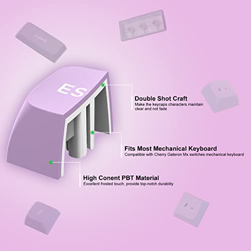 Image of dagaladoo Double Shot PBT keycaps Set, ISA Profile Keyboard Keycaps