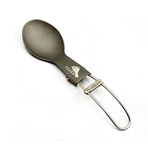 TOAKS Tytanowa składana łyżka Outdoor Camping sztućce SLV-07