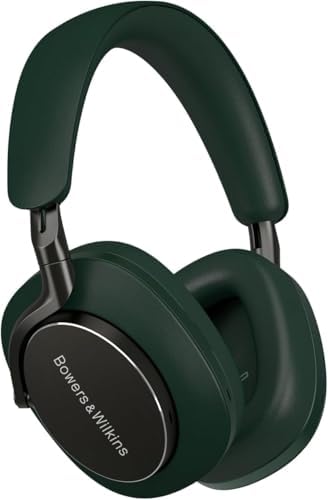 Bowers & Wilkins Px8 Noise-Cancelling Over-Ear-Kopfhörer, Waldgrün | Bluetooth, aptX Adaptive, 24-Bit Hi-Res Audio, 30 Std. Akkulaufzeit, 6 Mikrofone, Nappaleder