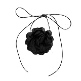 rosette 3/4 90mm ♥ Gutes Geschenk: Die Choker-Halskette ist ein gutes Geschenk für Ihre Freundin, Ehefrau, Verlobte, Mutter und andere wichtige Menschen als Souvenirs, Geburtstagsgeschenke, Valentinstag, Hochzeitstag.