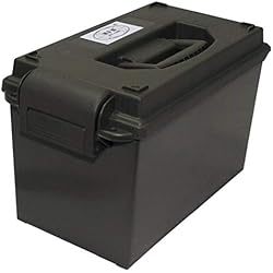 Maletin Porta Cartuchos MFH US - Caja de plástico para municiones, 50 mm, color verde oscuro