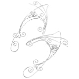 Ciieeo Pendientes Clip Vintage sin Perforación para Mujer, Gancho para Puño de Oreja Retro, Par de Pendientes de Clip Elegantes, Accesorios de Moda para Cumpleaños y Festivales