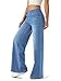 Keolorn Large Denim Wide Leg Pants for Women,High Waisted and Tummy Controlling,Straight Tube,Loose fit,Suitable for Casual Yoga and Fitness High Elasticity Fashion Jeans with Pockets(LightBlueL)