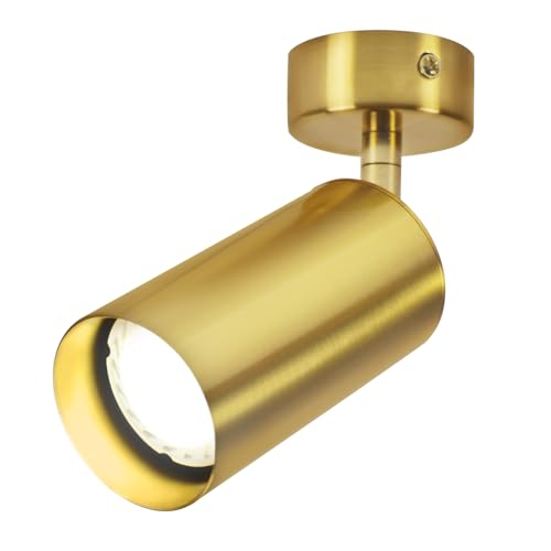 ZMH LED Deckenleuchte Deckenstrahler GU10 - Deckenspots Flur 330° Drehbar Flurlampe Vintage Metall Wandstrahler Messing Bettlampe Retro Treppenhaus für Wohnzimmer Schlafzimmer (Ohne Leuchtmittel)