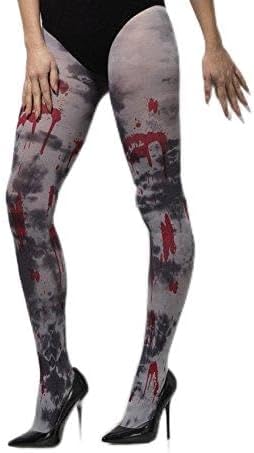 Smiffys - 48316 - Opaque Zombie DIrt Halloween Tights - US Size 4/12