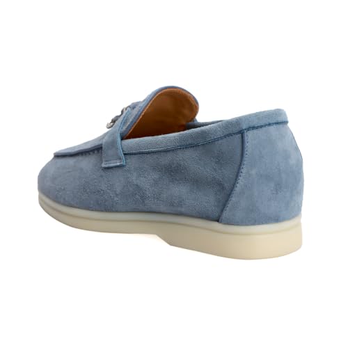 Image of XOBZJH Women's Leather Suede Loafers Flats - Slip-On Penny Loafers with Soft, Comfortable Driving & Dress Shoes for Casual Office Work All Day