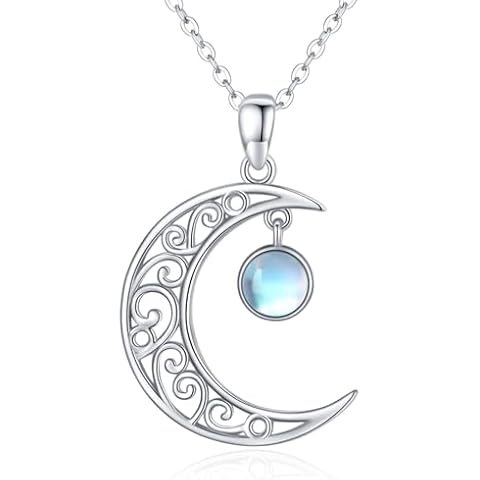 Midir&Etain 925 Sterling Silver Moon Necklace Cover