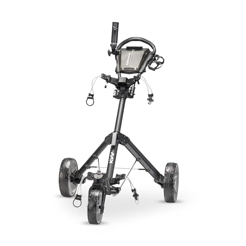 KVV Mini-Pro Deluxe Golf Cart for All Age Groups,Golf Push Cart with Adjustable Upper Bracket, 360...