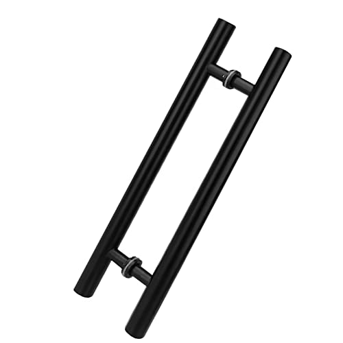 Modern Matte Black Stainless Steel Door Handle Long Door Handle for Commercial Exterior Doors/Barn Doors 80cm Bar Handle Hardware