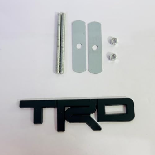 Image of Emblems for Car & Bike Metal Lo.go and Grill Me.tal Lo.go, Auto Accessories for Car Emblem 3D Badge Auto Racing Sport Sticker Grand Tourer Decal. (Black TRD Small Metal Grill Logo)