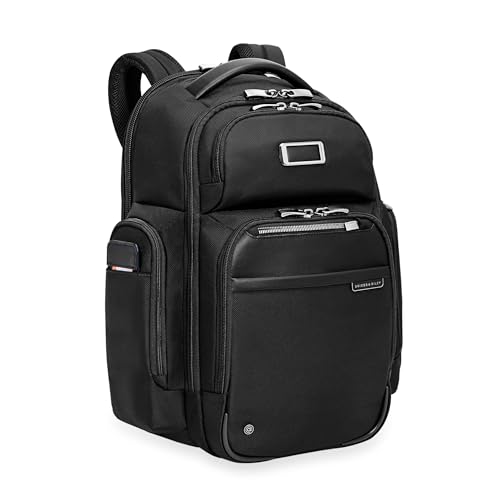 Briggs & Riley Large Cargo Backpack for Women & Men - Laptop Backpack For Work & Travel Spacious & Durable Padded Straps Fits up to 17 Laptop - @work Collection Black