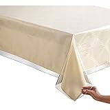 Sorfey Protector de mantel de plástico transparente, impermeable y resistente a las manchas,