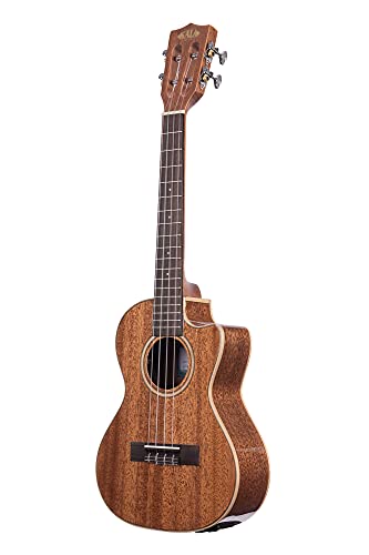 Kala KA-SMH-TG-CE UC-T Ukulélé ténor en acajou brillant avec pan coupé et égaliseur - Les Beatles, Paul McCartney, John Lennon, RIngo Starr, George Harrison Kala KA-SMH-TG-CE UC-T Ukulélé ténor en acajou brillant avec pan coupé et égaliseur – Image 4