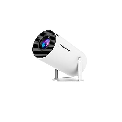 Mini Projetor Portatil 5G Wifi 6 Bluetooth 5.0, Projetor 4K 1080P Full HD Suporte 8000 Lumens, Projetor Led Auto de Correçao Trapezoide Horizontal, 180°Giravel