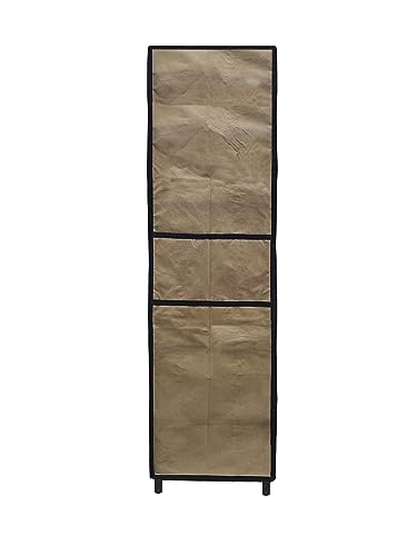 Image of Multi Utility 6 Layer Shelf Collapsible Metal Pipes with Non-Woven 100GSM Fabric Cover for Shoe /Cloth /Toy /Books Rack (Beige, Metal)
