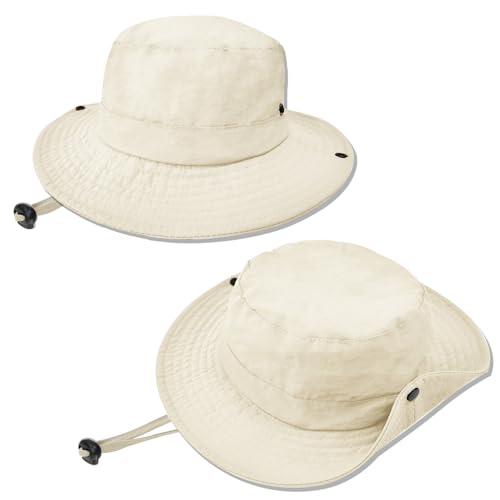 Image of Outdoor Kids Sun Hat UPF 50+ Quick Dry Foldable Bucket Hat Lightweight Adjustable Fishing Safari Hat for Girls and Boys