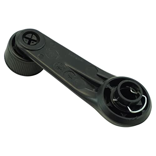 Image of TRQ Window Crank Handle Chrome & Black Compatible with 73-04 Toyota