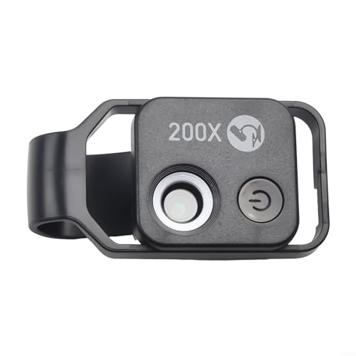 Microscope numérique portable 200X HD mini dermatoscope LED noir MS002