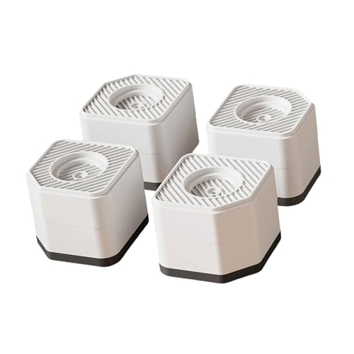 ZUJIABAO 4 almohadillas antideslizantes para lavadora, secadora, estabilizadores de pies, protectores de suelo para lavadora, nevera, almohadillas antialmohadillas