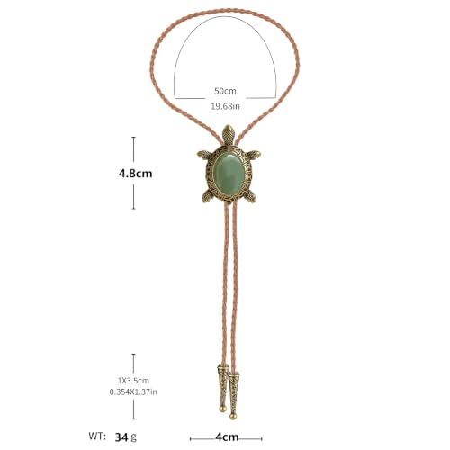 Image of Jeilwiy Bolo Tie for Men Western Cowboy Tie Necklace Gold Bolo Tie Leather Necktie Halloween Tie Accessories for Women