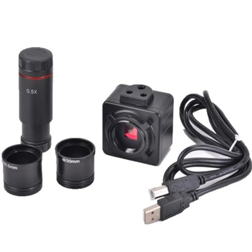 ラボ用顕微鏡アクセサリー 5MP HD USB CMOS 電子デジタル接眼レンズ三眼実体顕微鏡工業用カメラ + 0.5X C マウント(5mp-0.5x-30-30.5mm)